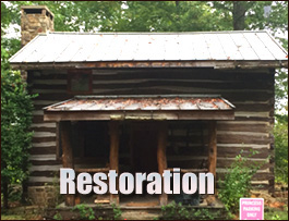Historic Log Cabin Restoration  Gibsonville, North Carolina